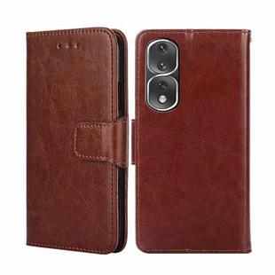 For Honor 80 Pro Crystal Texture Leather Phone Case(Brown)