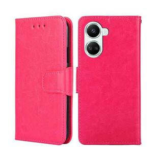 For Huawei nova 10 SE Crystal Texture Leather Phone Case(Rose Red)