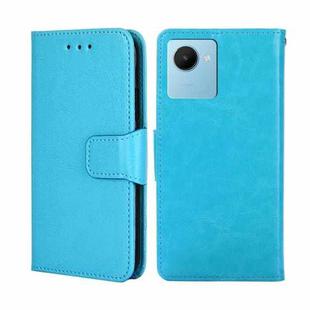 For Realme C30s Crystal Texture Leather Phone Case(Sky Blue)