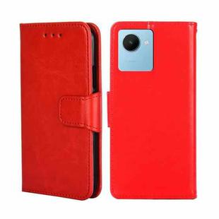 For Realme C30s Crystal Texture Leather Phone Case(Red)