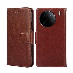 For vivo X90 Pro+ Crystal Texture Leather Phone Case(Brown)