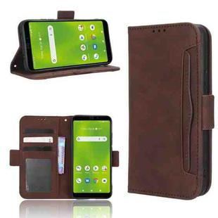 For Cricket Debut Smart Skin Feel Calf Texture Card Slots Leather Phone Case(Brown)