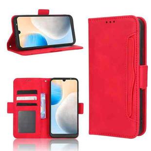 For Tecno Pop 6 BE7 Skin Feel Calf Texture Card Slots Leather Phone Case(Red)