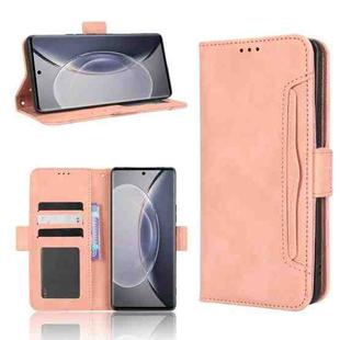 For vivo X90 Pro+ Skin Feel Calf Texture Card Slots Leather Phone Case(Pink)