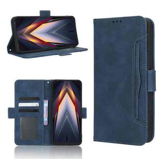 For Tecno Pova 4 Skin Feel Calf Texture Card Slots Leather Phone Case(Blue)