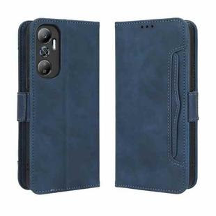 For Infinix Hot 20 4G X682B Skin Feel Calf Texture Card Slots Leather Phone Case(Blue)