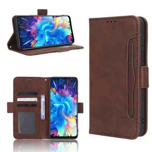 For Infinix Hot 20 5G X666B Skin Feel Calf Texture Card Slots Leather Phone Case(Brown)