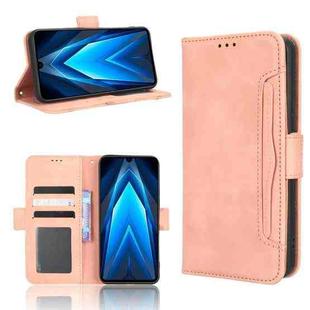 For Tecno Pova 4 Pro Skin Feel Calf Texture Card Slots Leather Phone Case(Pink)