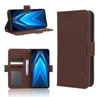 For Tecno Pova 4 Pro Skin Feel Calf Texture Card Slots Leather Phone Case(Brown)