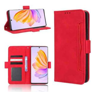 For Honor 80 SE 5G Skin Feel Calf Texture Card Slots Leather Phone Case(Red)