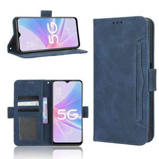 For OPPO A58 5G Skin Feel Calf Texture Card Slots Leather Phone Case(Blue)