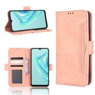 For Infinix Hot 20i Skin Feel Calf Texture Card Slots Leather Phone Case(Pink)