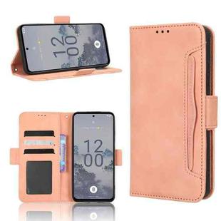 For Nokia X30 5G Skin Feel Calf Texture Card Slots Leather Phone Case(Pink)