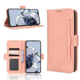 For Xiaomi 12T Pro Skin Feel Calf Texture Card Slots Leather Phone Case(Pink)