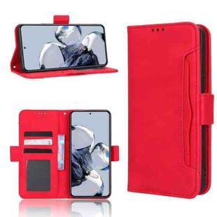 For Xiaomi 12T Pro Skin Feel Calf Texture Card Slots Leather Phone Case(Red)