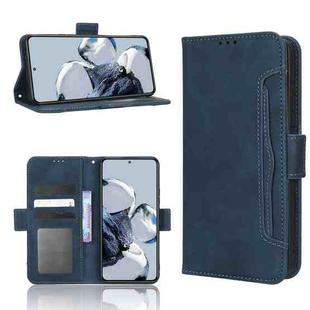 For Xiaomi 12T Pro Skin Feel Calf Texture Card Slots Leather Phone Case(Blue)