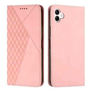 For Samsung Galaxy A04e Diamond Splicing Skin Feel Magnetic Leather Phone Case(Rose Gold)