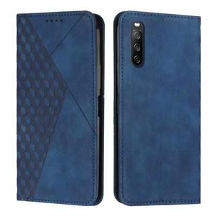 For Sony Xperia 10 IV Diamond Splicing Skin Feel Magnetic Leather Phone Case(Blue)