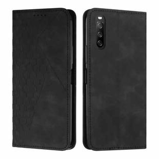 For Sony Xperia 10 IV Diamond Splicing Skin Feel Magnetic Leather Phone Case(Black)
