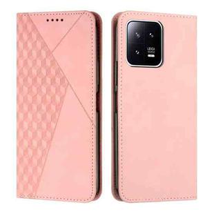 For Xiaomi 13 Diamond Splicing Skin Feel Magnetic Leather Phone Case(Rose Gold)