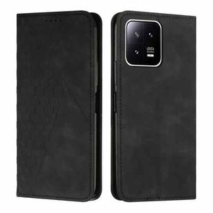 For Xiaomi 13 Diamond Splicing Skin Feel Magnetic Leather Phone Case(Black)