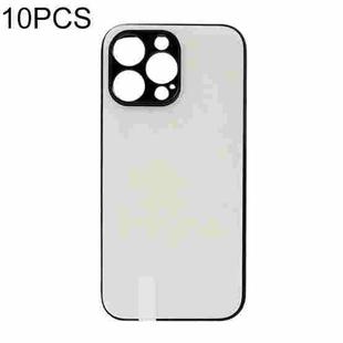 For iPhone 14 Pro Max 10pcs Thermal Transfer Glass Phone Case(Black)