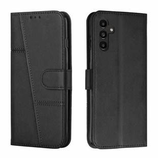 For Samsung Galaxy A34 5G Stitching Calf Texture Buckle Leather Phone Case(Black)