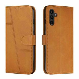 For Samsung Galaxy A54 5G Stitching Calf Texture Buckle Leather Phone Case(Yellow)