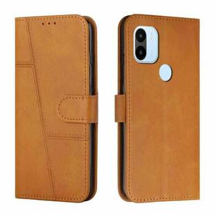 For Xiaomi Redmi A1+ Stitching Calf Texture Buckle Leather Phone Case(Yellow)