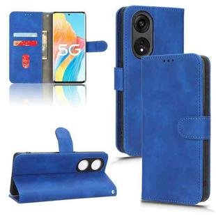 For OPPO A1 Pro Skin Feel Magnetic Flip Leather Phone Case(Blue)