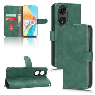 For OPPO A1 Pro Skin Feel Magnetic Flip Leather Phone Case(Green)