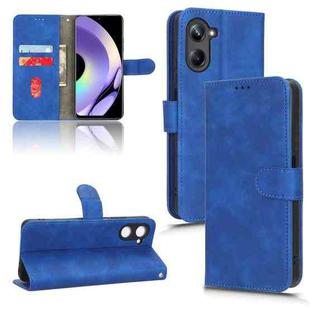 For Realme 10 Pro Skin Feel Magnetic Flip Leather Phone Case(Blue)
