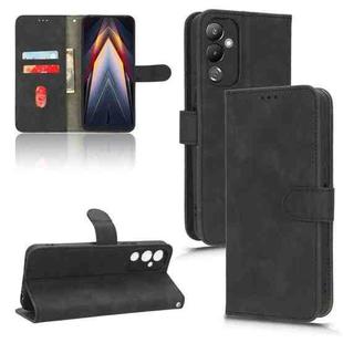 For Tecno Pova 4 Skin Feel Magnetic Flip Leather Phone Case(Black)