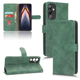 For Tecno Pova 4 Skin Feel Magnetic Flip Leather Phone Case(Green)