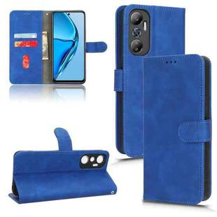 For Infinix Hot 20 4G Skin Feel Magnetic Flip Leather Phone Case(Blue)