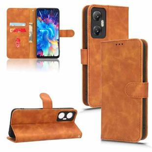 For Infinix Hot 20 5G Skin Feel Magnetic Flip Leather Phone Case(Brown)