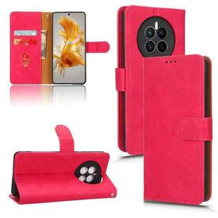 For Huawei Mate 50 Skin Feel Magnetic Flip Leather Phone Case(Rose Red)