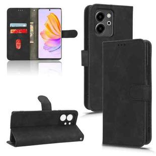 For Honor 80 SE 5G Skin Feel Magnetic Flip Leather Phone Case(Black)