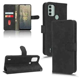 For Nokia C31 Skin Feel Magnetic Flip Leather Phone Case(Black)