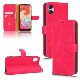 For Samsung Galaxy A04e Skin Feel Magnetic Flip Leather Phone Case(Rose Red)