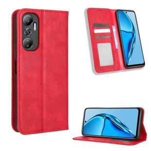 For Infinix Hot 20 4G X682B Magnetic Buckle Retro Texture Leather Phone Case(Red)