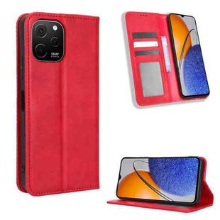 For Huawei nova Y61 Magnetic Buckle Retro Texture Leather Phone Case(Red)