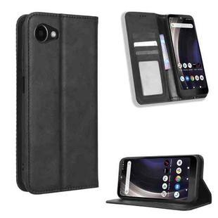 For Orbic JOY RC608L Magnetic Buckle Retro Texture Leather Phone Case(Black)