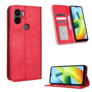 For Xiaomi Redmi A1+ Magnetic Buckle Retro Texture Leather Phone Case(Red)