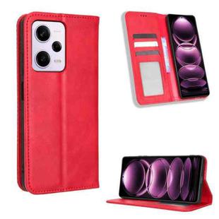 For Xiaomi Redmi Note 12 Pro 5G Magnetic Buckle Retro Texture Leather Phone Case(Red)