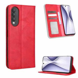 For Honor X20 SE / Huawei nova 10z Magnetic Buckle Retro Texture Leather Phone Case(Red)