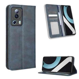 For Xiaomi Civi 2 5G / 12 Lite NE Magnetic Buckle Retro Texture Leather Phone Case(Blue)