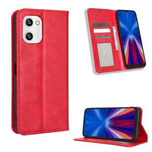 For Umidigi G1 Magnetic Buckle Retro Texture Leather Phone Case(Red)