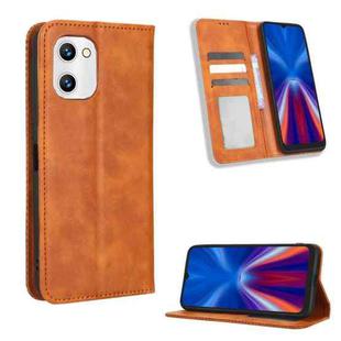 For Umidigi G1 Magnetic Buckle Retro Texture Leather Phone Case(Brown)