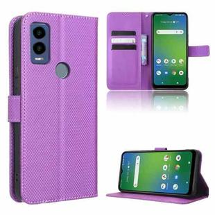 For Cricket Innovate E 5G Diamond Texture Leather Phone Case(Purple)